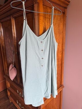 Rhythm short romper in sage green